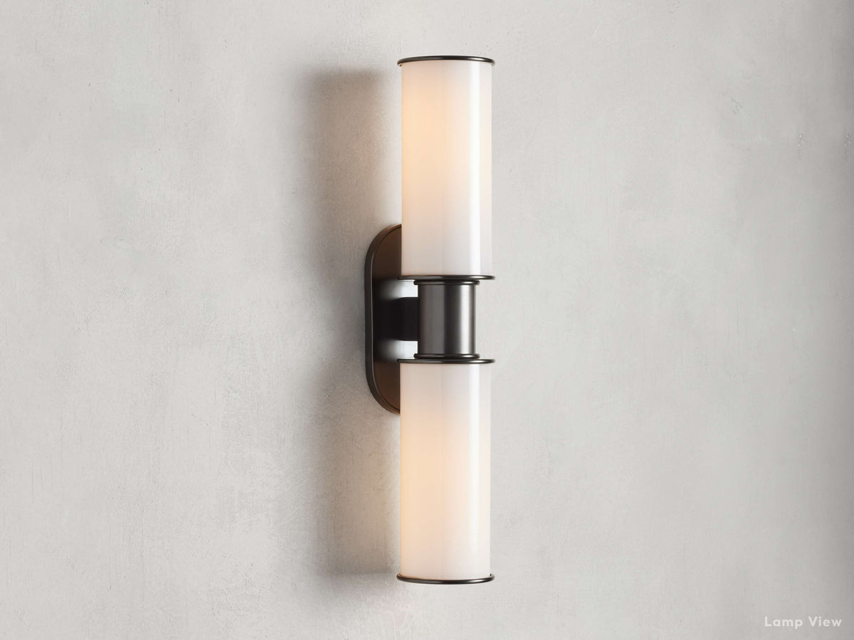 Harlin Milk Glass Wall Sconce