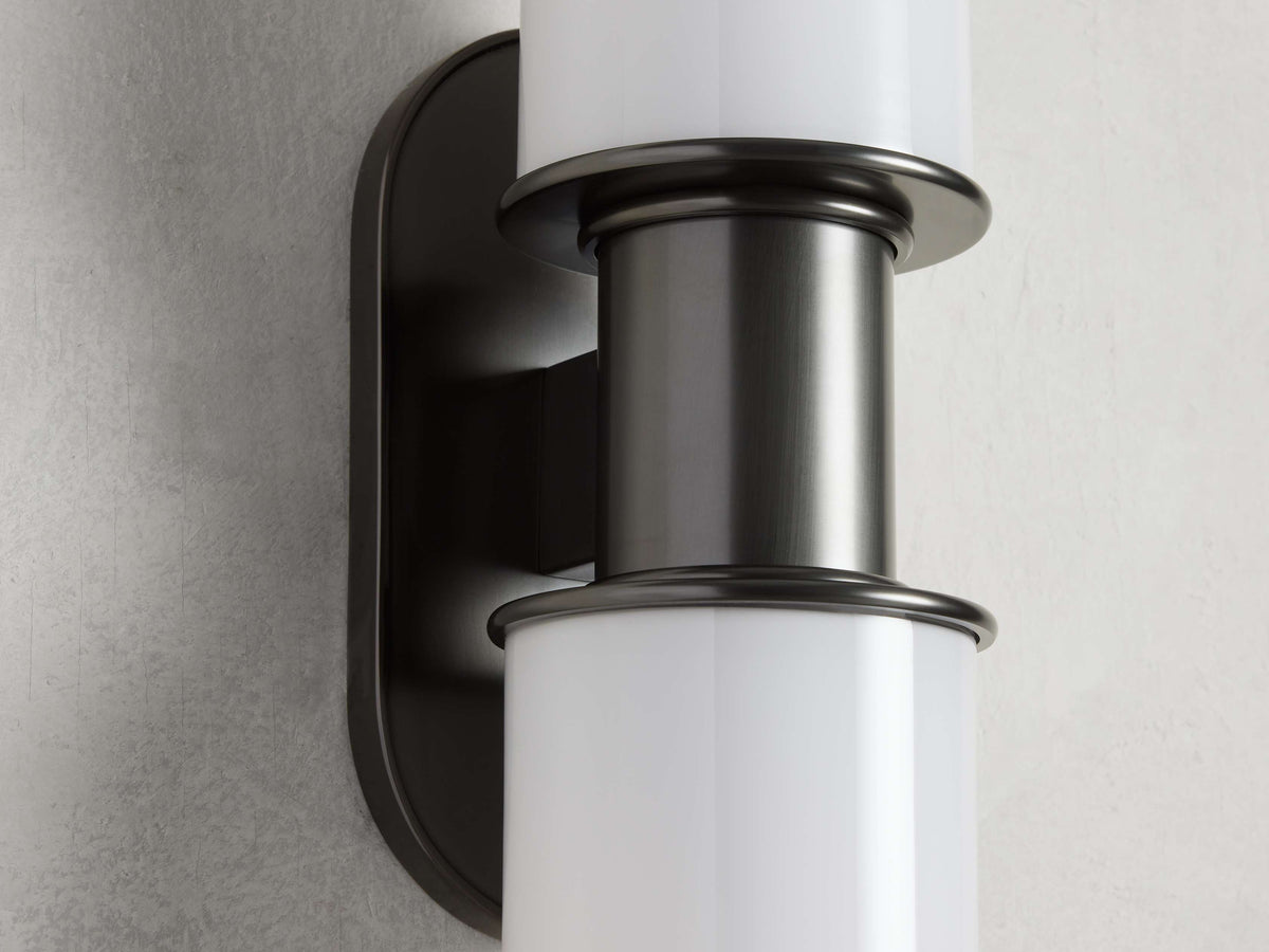 Harlin Milk Glass Wall Sconce