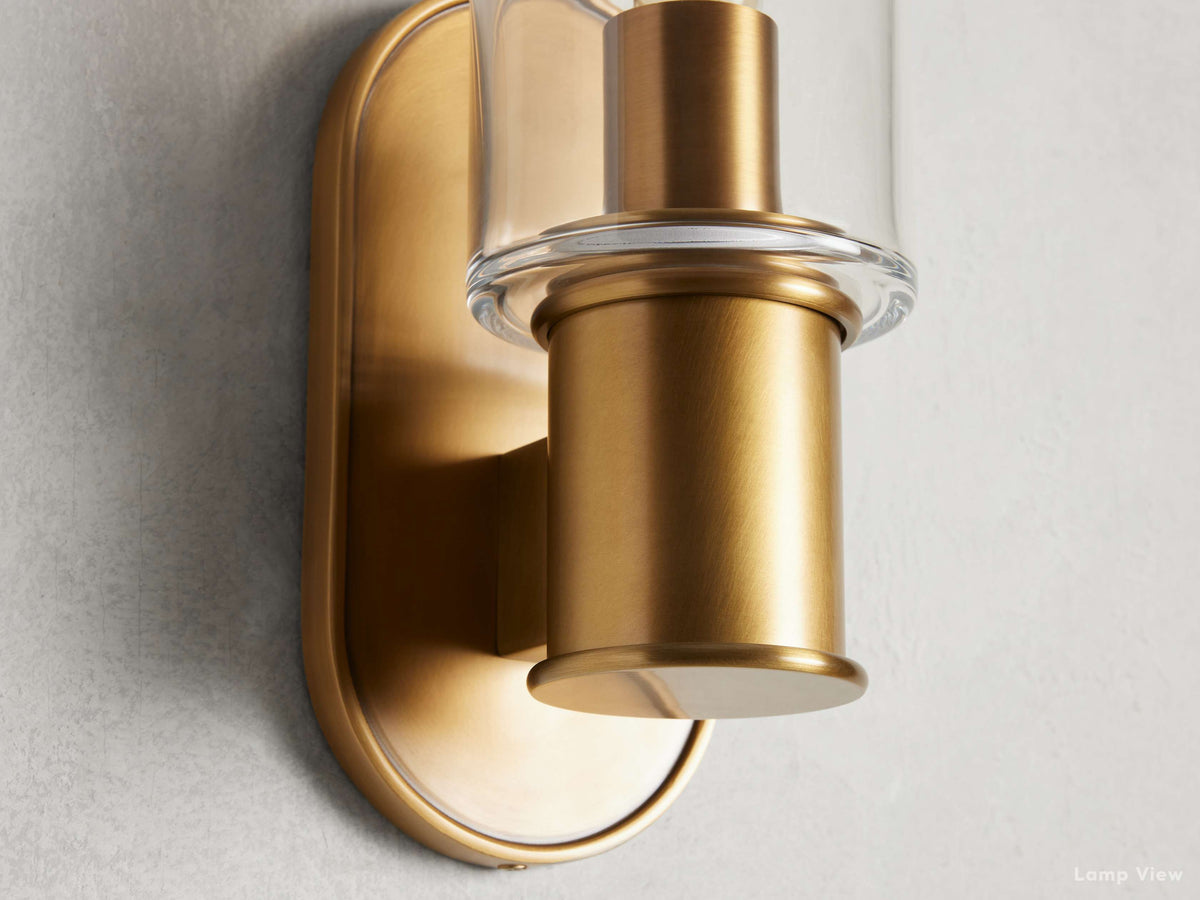 Harlin Clear Glass Wall Sconce