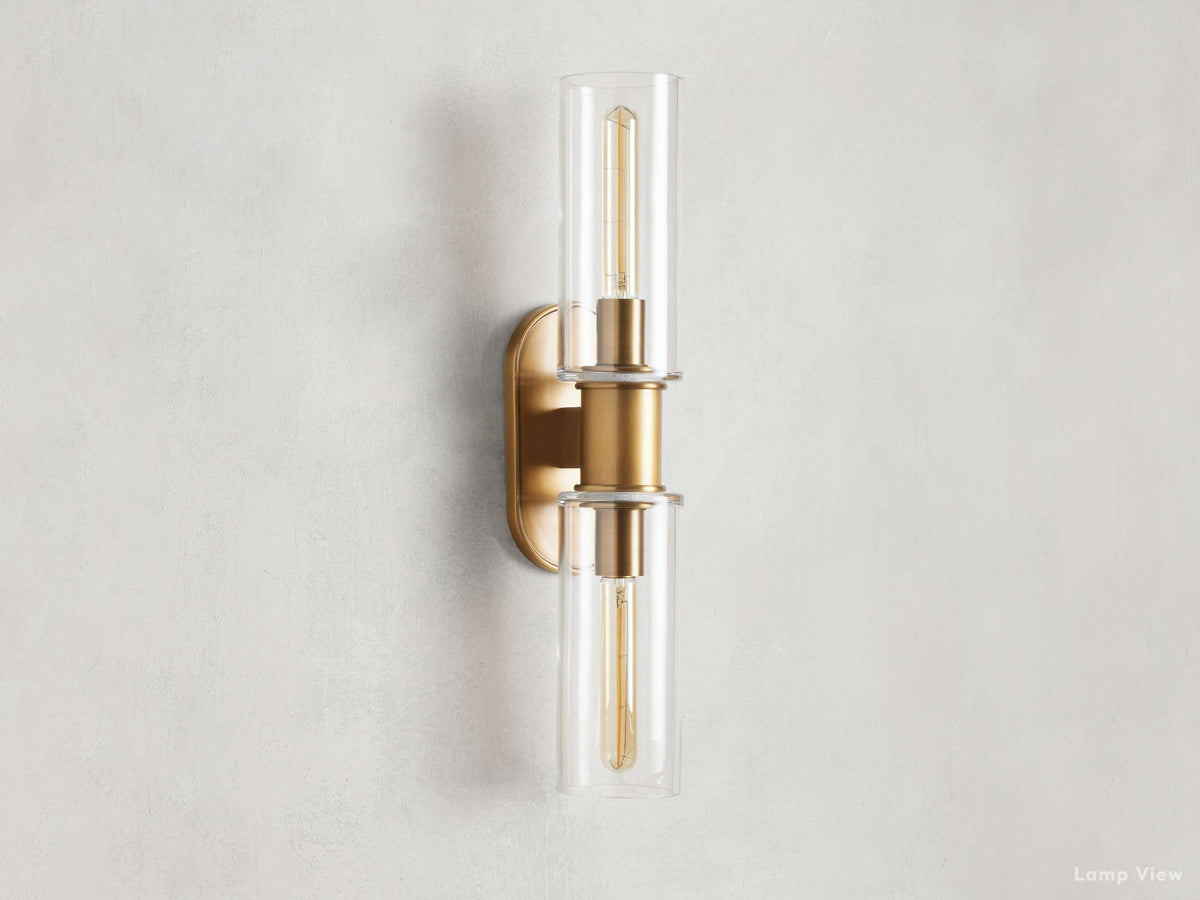 Harlin Clear Glass Wall Sconce