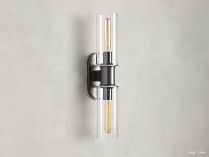 Harlin Clear Glass Wall Sconce