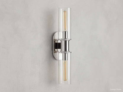 Harlin Clear Glass Wall Sconce