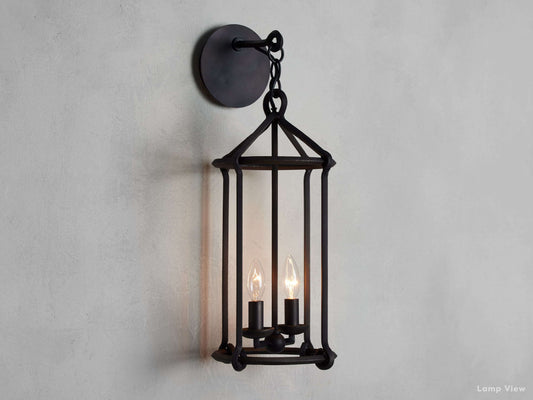 Gavin Rustic Cage Wall Sconce