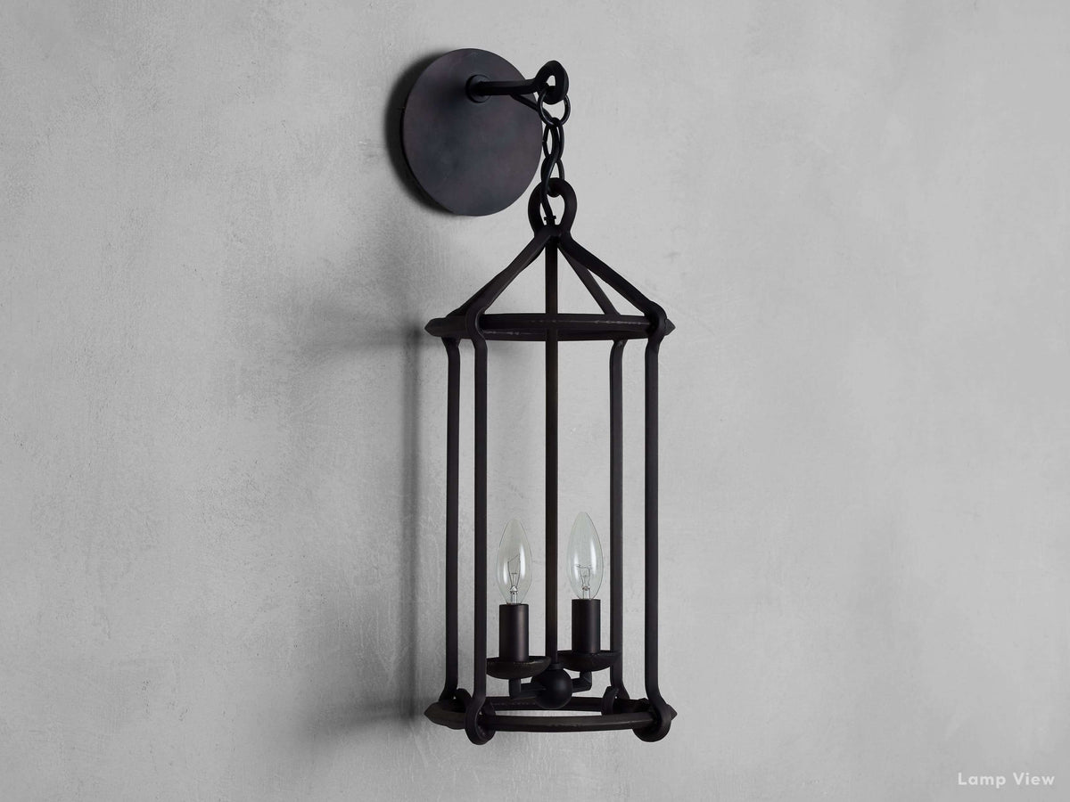 Gavin Rustic Cage Wall Sconce
