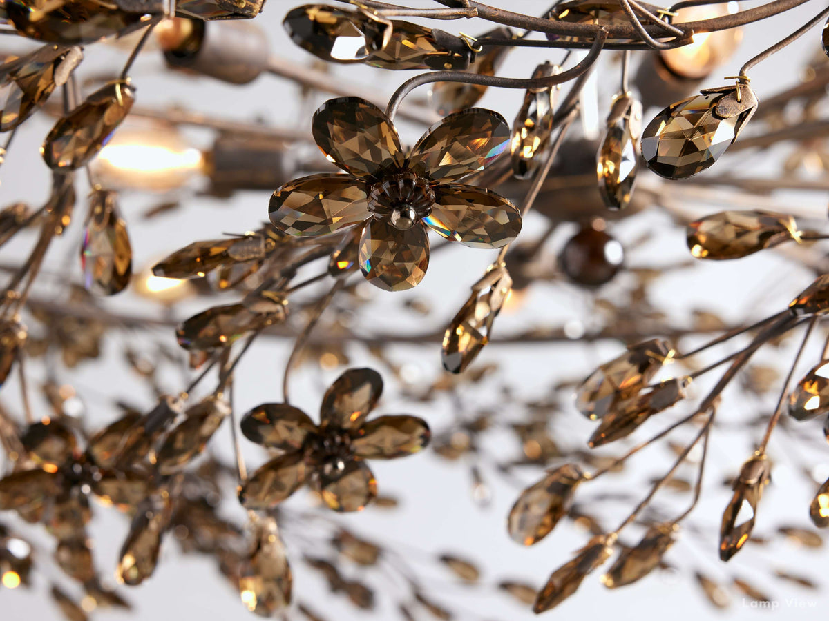 Fiore Twig Crystal Crown Chandelier