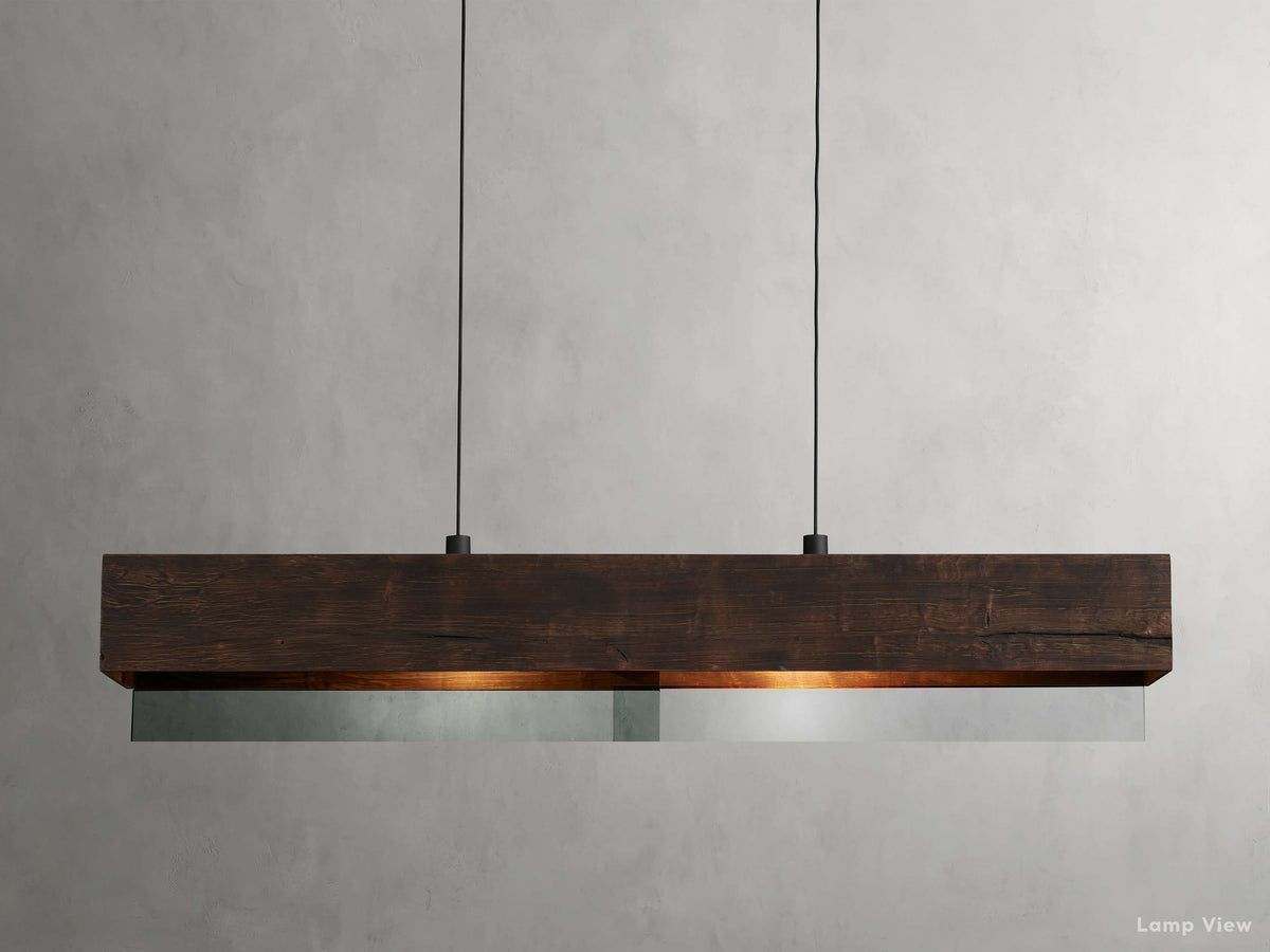 Lena Wood Backed Linear Chandelier