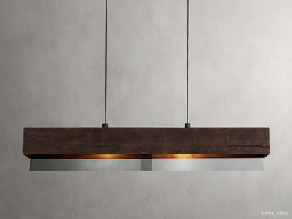 Lena Wood Backed Linear Chandelier