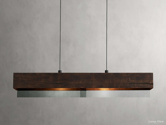 Lena Wood Backed Linear Chandelier