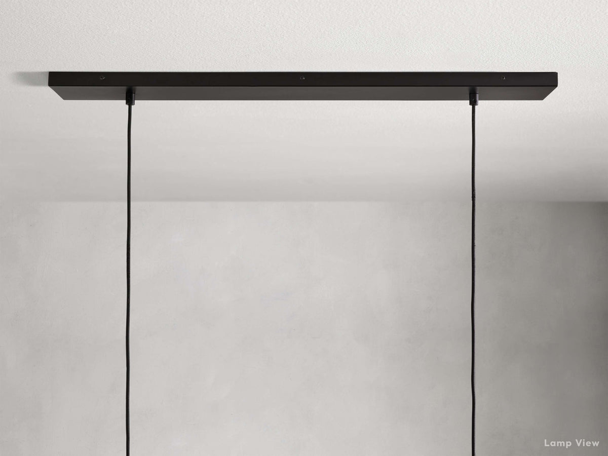 Lena Wood Backed Linear Chandelier