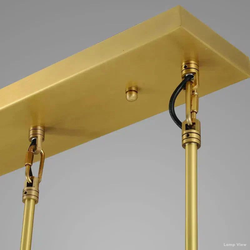 Rain Falling Glass Rectangular Chandelier 22"
