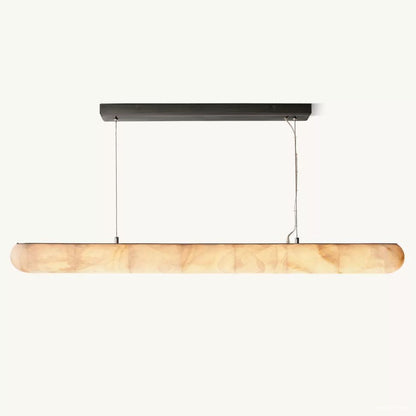 Rivage Lisse Alabaster Linear Chandelier 60"