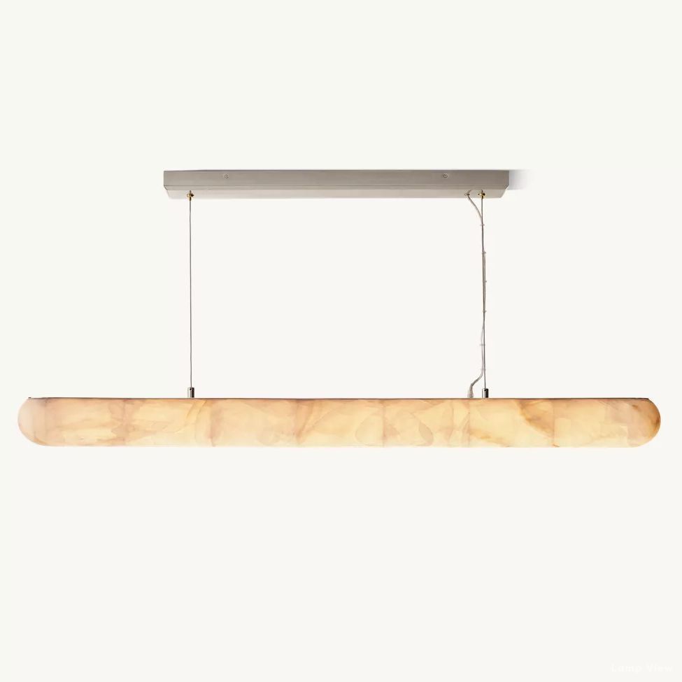 Rivage Lisse Alabaster Linear Chandelier 60"
