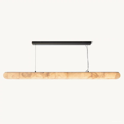 Rivage Lisse Alabaster Linear Chandelier 80"