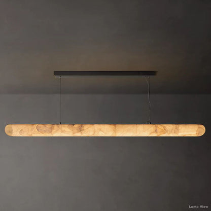 Rivage Lisse Alabaster Linear Chandelier 80"