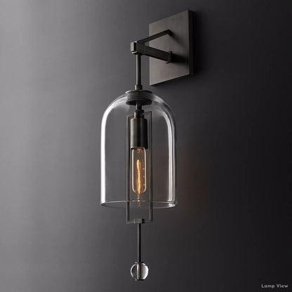 Fulcrum Cloche Glass Wall Sconce