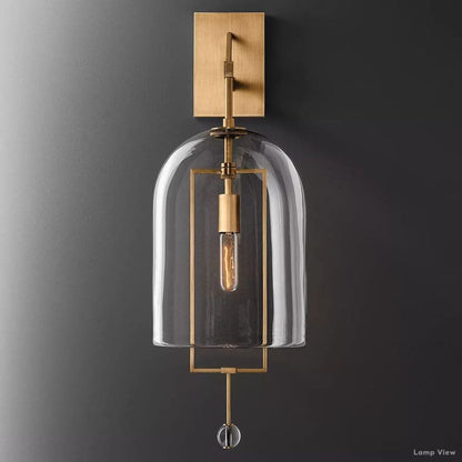 Fulcrum Cloche Glass Wall Sconce