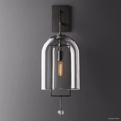 Fulcrum Cloche Glass Wall Sconce