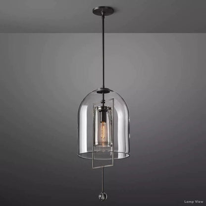 Fulcrum Cloche Glass Pendant Light
