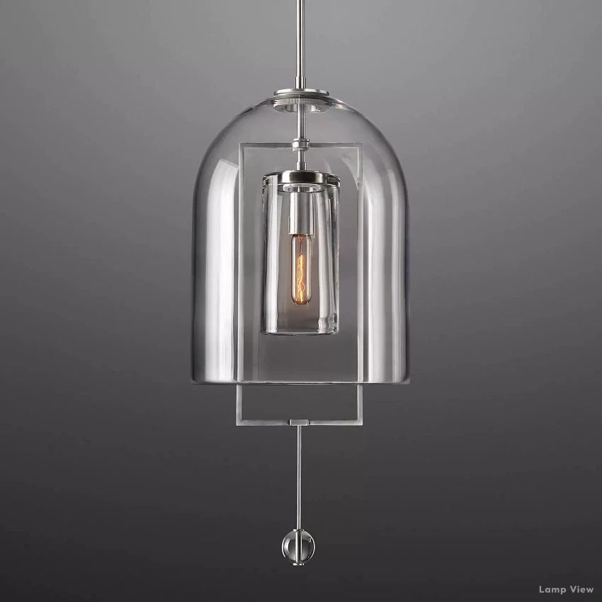 Fulcrum Cloche Glass Pendant Light