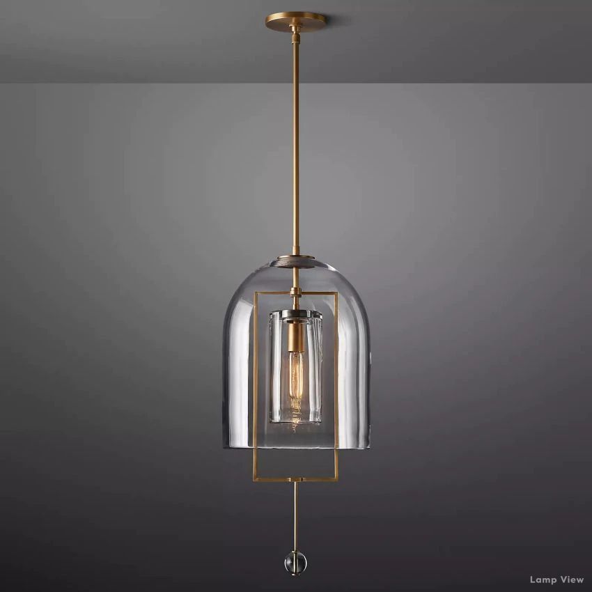 Fulcrum Cloche Glass Pendant Light
