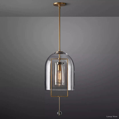Fulcrum Cloche Glass Pendant Light