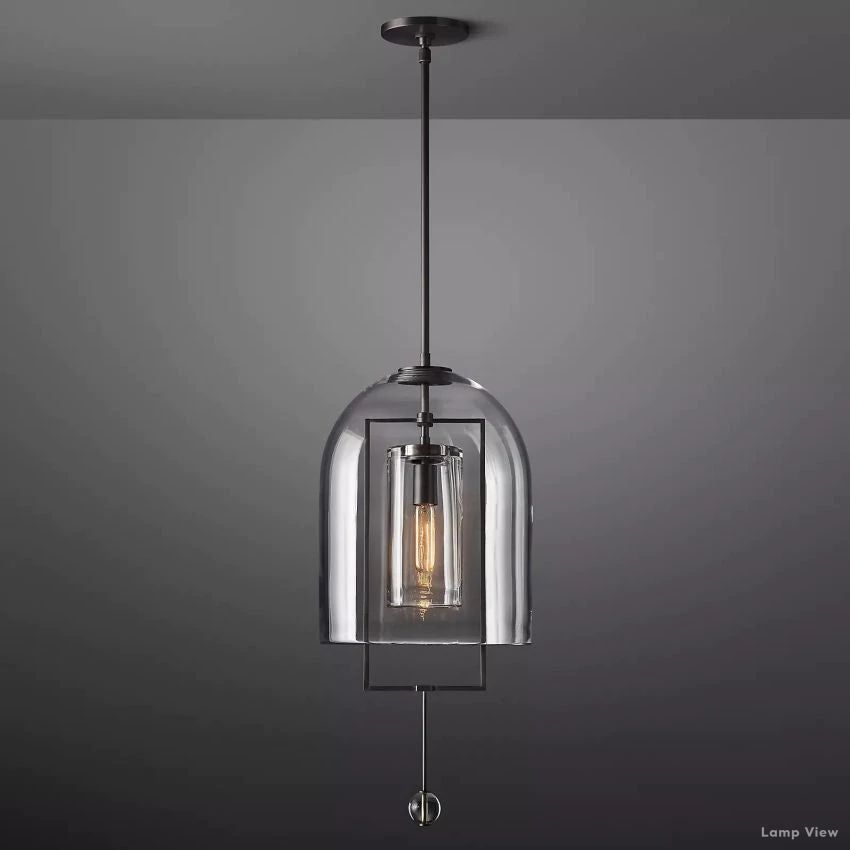 Fulcrum Cloche Glass Pendant Light