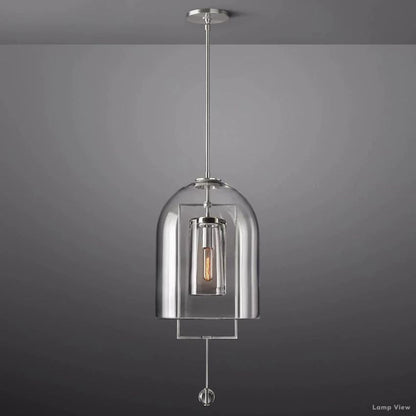 Fulcrum Cloche Glass Pendant Light