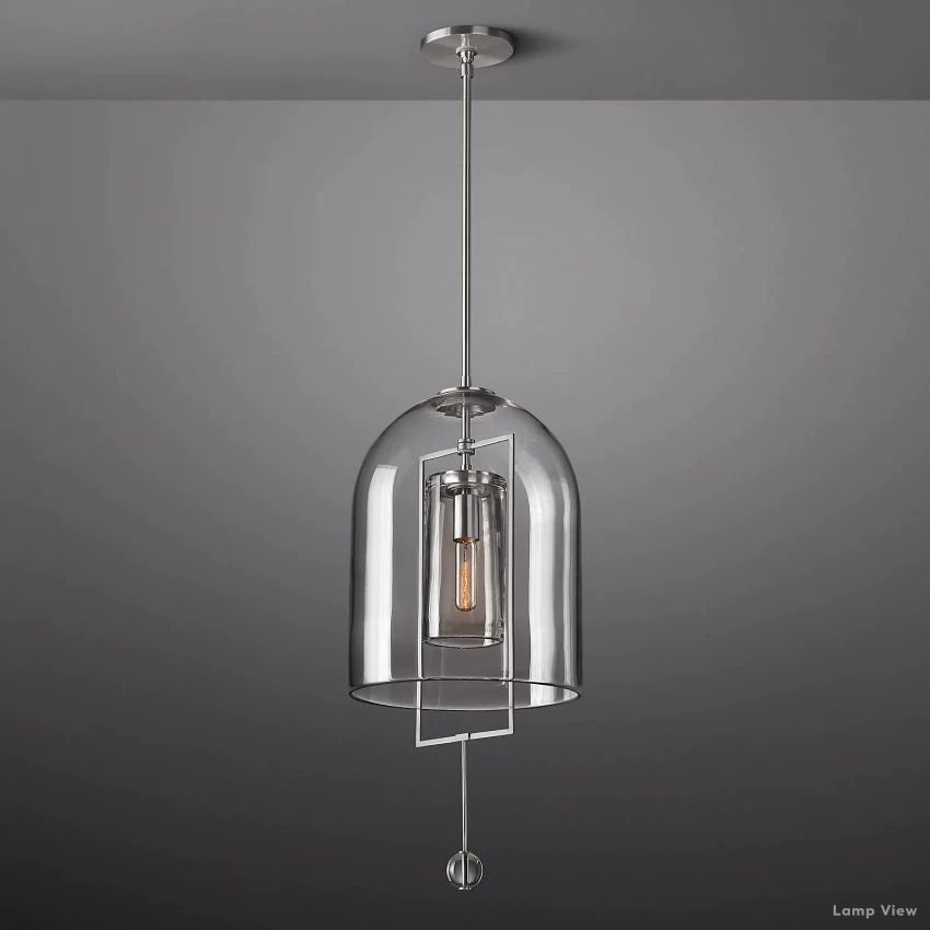 Fulcrum Cloche Glass Pendant Light