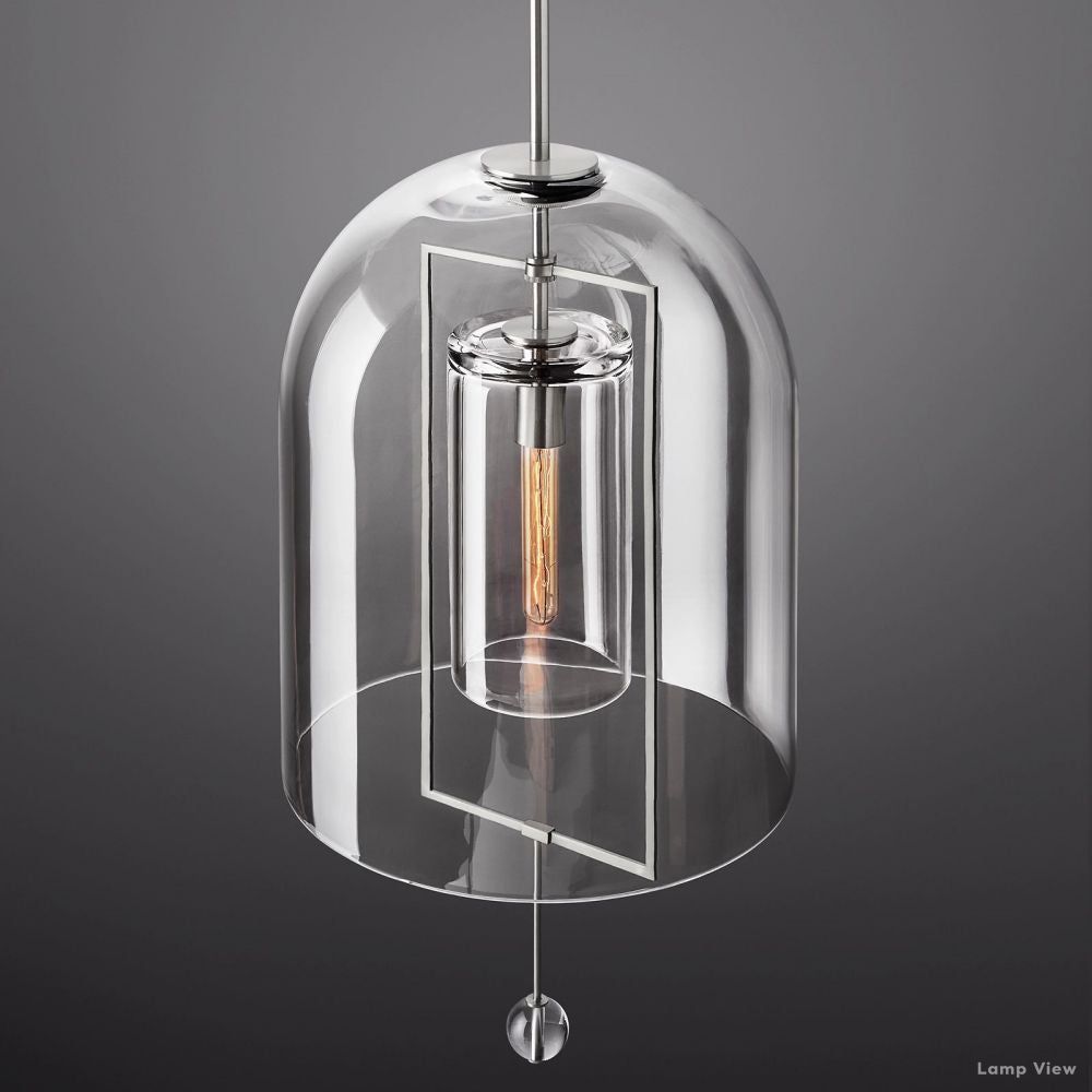 Fulcrum Cloche Glass Pendant Light
