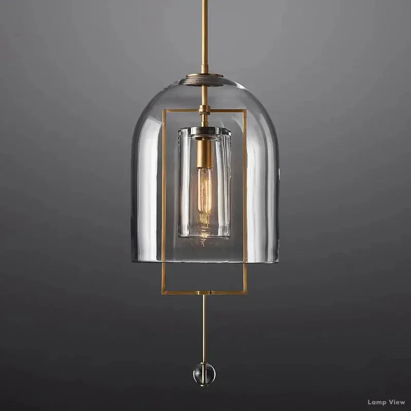 Fulcrum Cloche Glass Pendant Light