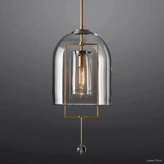 Fulcrum Cloche Glass Pendant Light