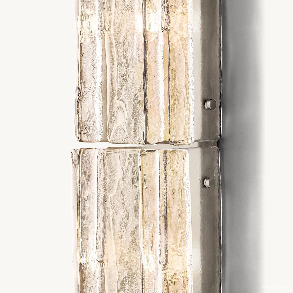 Lattice Cast Glass Grand Wall Sconce