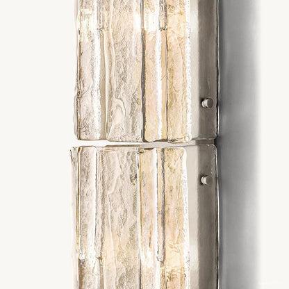 Lattice Cast Glass Grand Wall Sconce