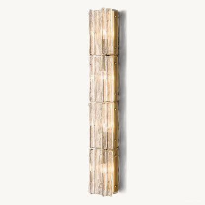 Lattice Cast Glass Grand Wall Sconce