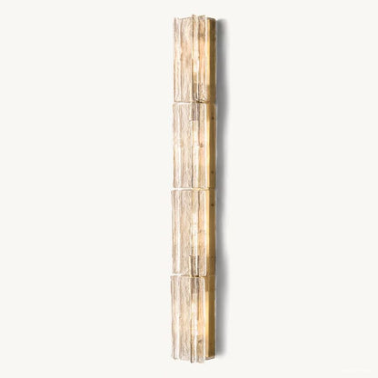 Lattice Cast Glass Grand Wall Sconce