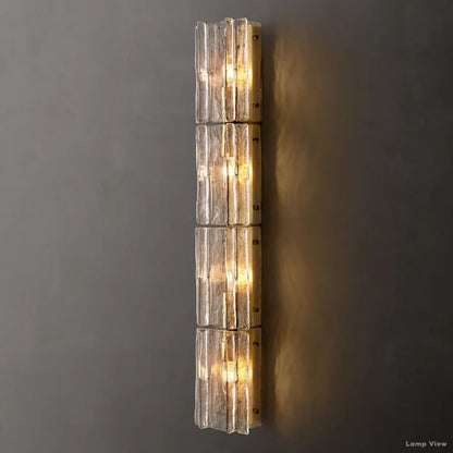 Lattice Cast Glass Grand Wall Sconce