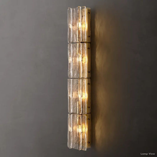 Lattice Cast Glass Grand Wall Sconce