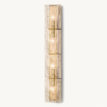 Lattice Cast Glass Grand Wall Sconce