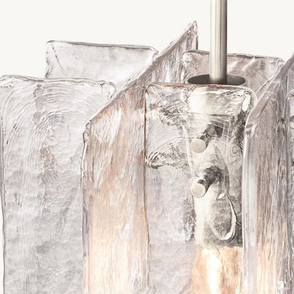 Lattice Cast Glass Pendant Light