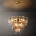 Lattice Tiered Round Chandelier 36"