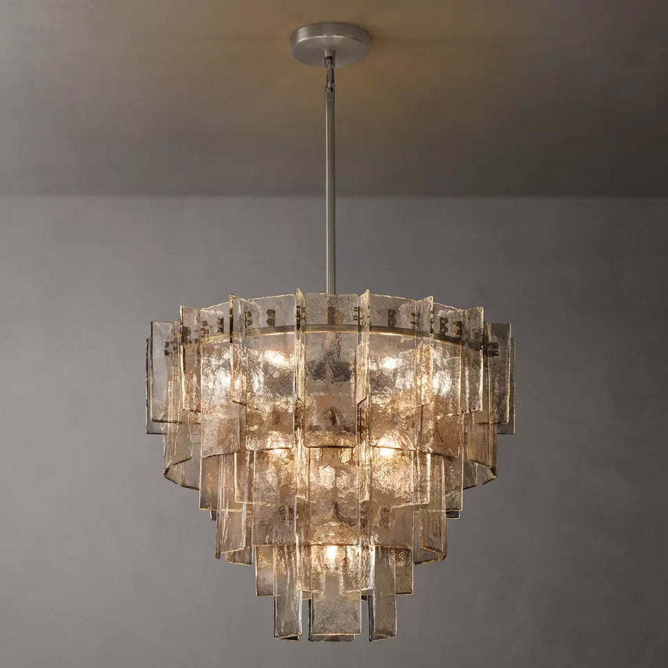 Lattice Tiered Round Chandelier 36"