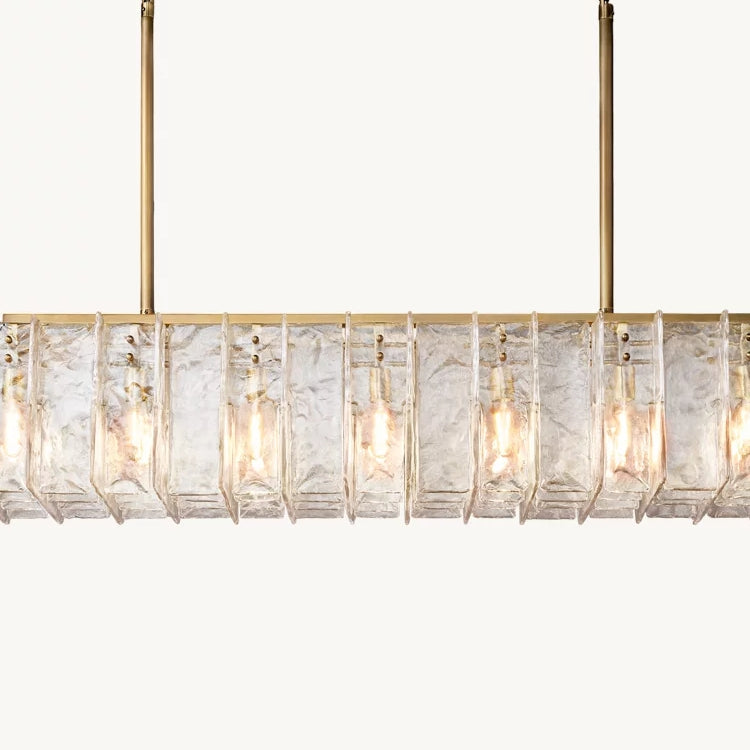Lattice Rectangular Chandelier 67"