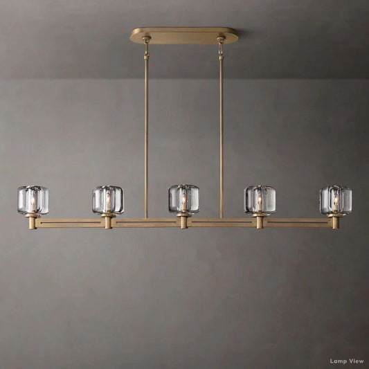 Demaret Modern Crystal Linear Chandelier 54"