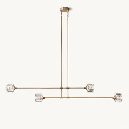 Demaret Modern Crystal Mobile Linear Chandelier 54"