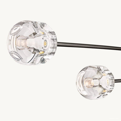 Demaret Modern Crystal Mobile Linear Chandelier 54"