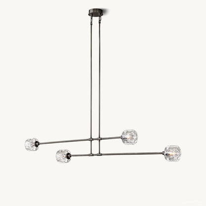 Demaret Modern Crystal Mobile Linear Chandelier 54"