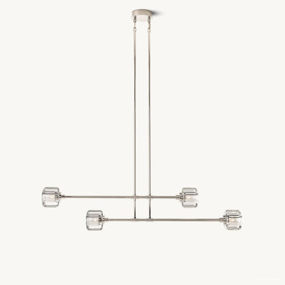 Demaret Modern Crystal Mobile Linear Chandelier 54"