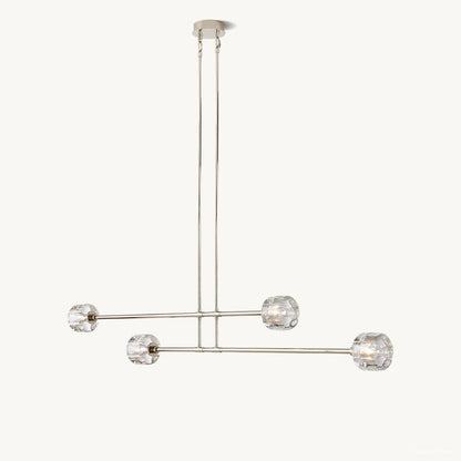 Demaret Modern Crystal Mobile Linear Chandelier 54"