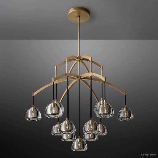 Hemisphere Domed Crystal Round Chandelier 48"