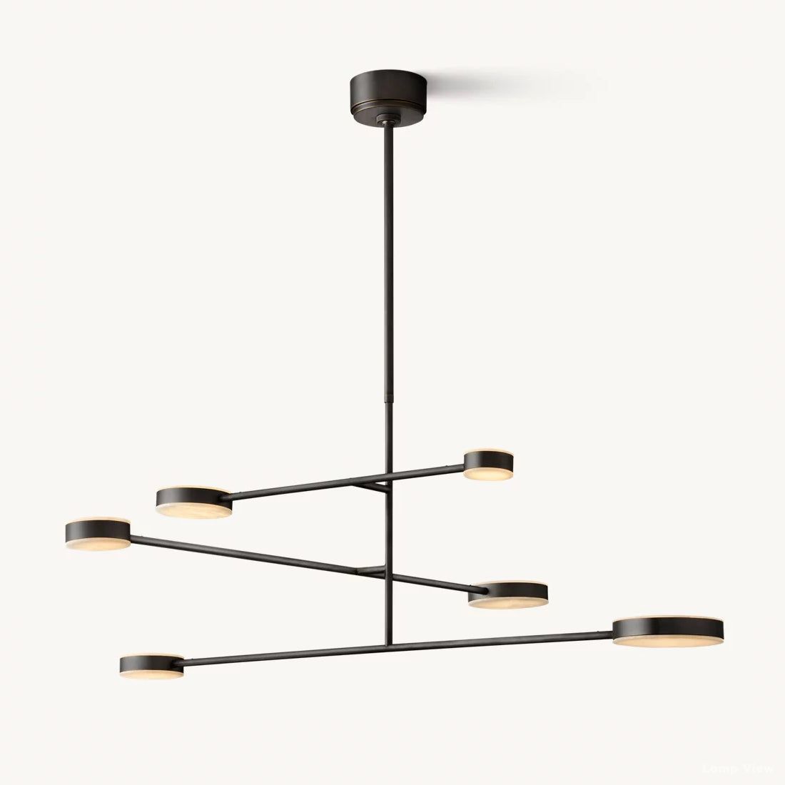 Alexander Modular Alabaster Mobile Chandelier 48"